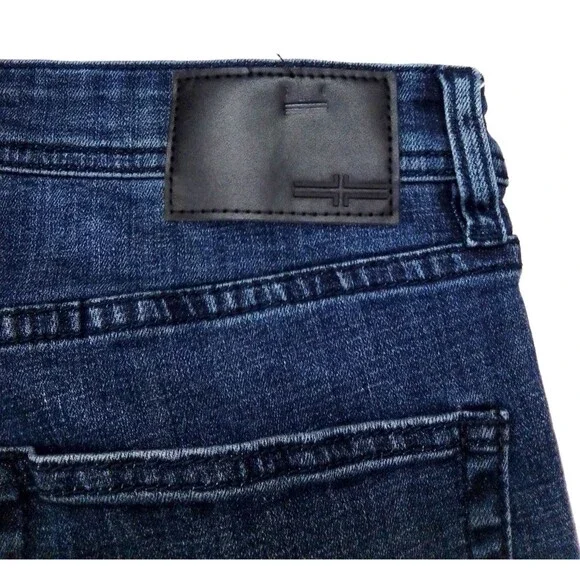 Liver Pool Los Angeles Men's Straight Leg Slim Fit Dark Denim Jeans 33W/32L - Picture 6 of 7